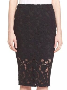 Parker 'Sandia' semi sheer lace skirt